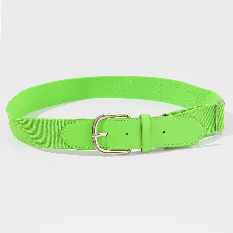 Outdoor Sports Adult Baseball Belt, Student Elastic Elastic Belt, Simple and Versatile Colorful Belt