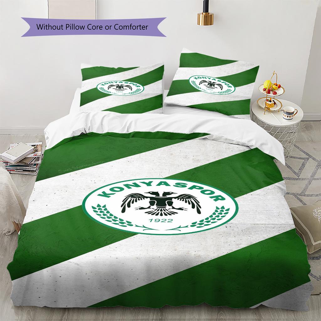 Konyaspor Pattern Bedding Set Quilt Cover Pillowcase Home Decor Gift (1 * duvet cover + 2 * pillowcase, without core)