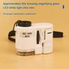 Portable Microscope Jewelry Magnifier With Built-In Led Light Adjustable Focals Length Money Checking Microscope For Stamps Coin