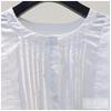 Korean Style White Cotton Shirt Women Summer Round Neck Casual Loose Fit Short Sleeve Top