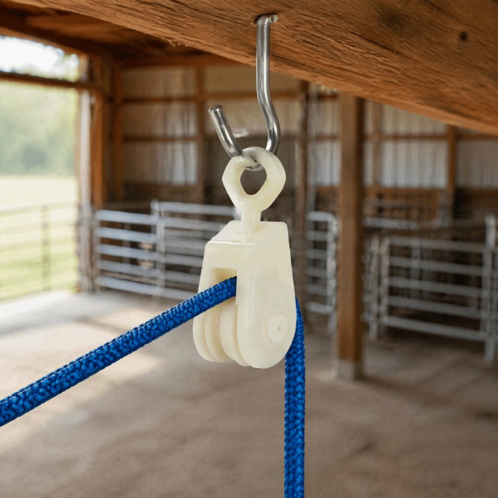 25pcs Plastic Fixed Pulley System Enclosed Chicken House Pulley Livestock Pulley  Livestock Farm