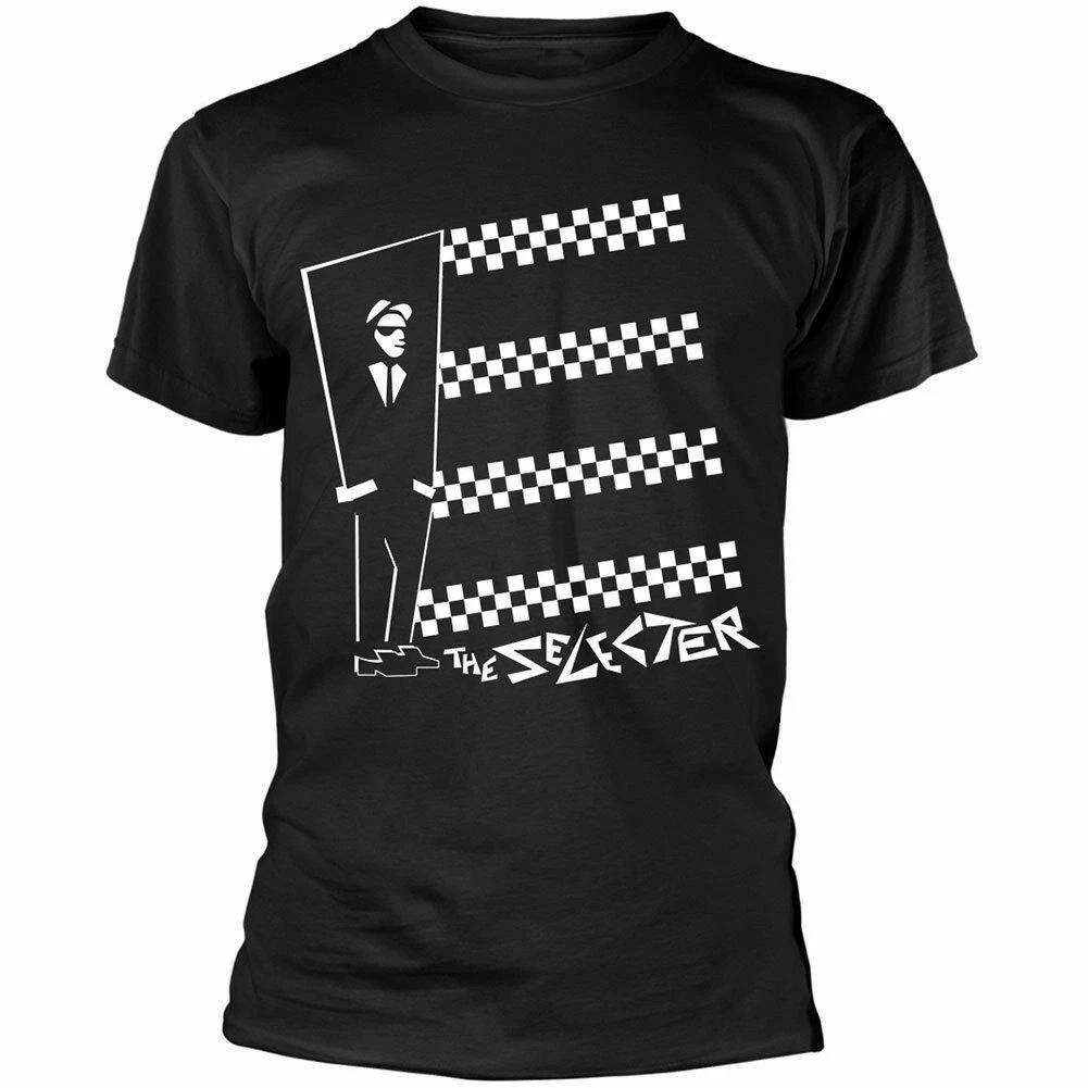 

Authentic THE SELECTER Two Tone Stripe T-Shirt Black S-2XL NEW 4XL