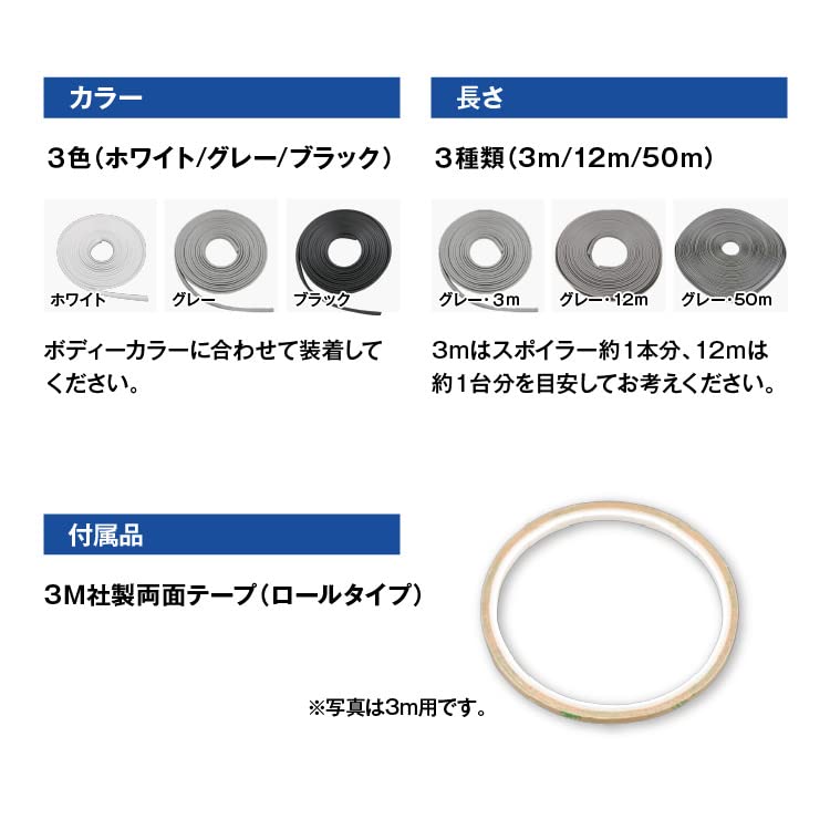 Aero Rubber Protector Molding for Concealing Gaps and Preventing Includes Tape G-FACTORY Molding, Scratches, Double-Sided (12m, T-Shaped, White)