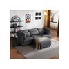 3-seater Sofa - MUVOE - Black - High Back - Lumbar Cushions - Removable Footrest