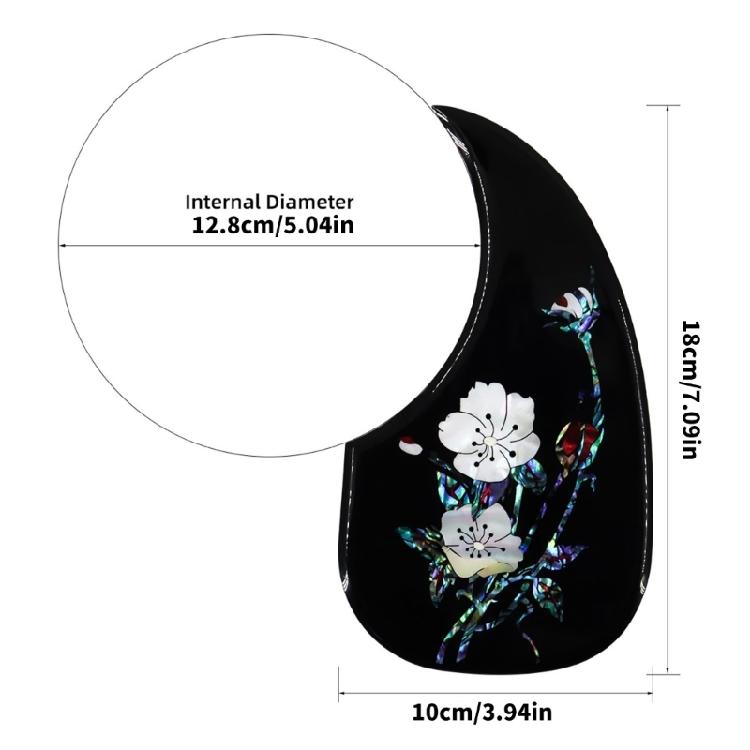 Guitare Folk Acoustique Auto-Adhésive Plaque de Protection de Rechange PVC Pickguard de Guitare Plaque de Protection Anti-Rayures Durable