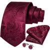 Luxury Blue Paisley Silk Tie Set For Men Floral Men's Wedding Neck Tie Pocket Square Cufflinks Tie Clips Men's Gift