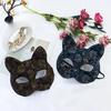 Plastic Cat Face Masks Animal Half Face Mask Fancy Halloween Masquerade Mask  Women