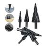 Black Spiral Flute Pagoda Drill Bit (three-piece Set-bag)