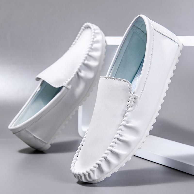 Summer Classic Loafers Men Boat Shoes Lightweight Man Moccasins Leather Slip On Flats Luxury Casual Driving Shoes