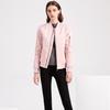 Bomber Jacket Women Thin Casual Zipper Long Sleeves Side Pockets Autumn Spring Outer Wear