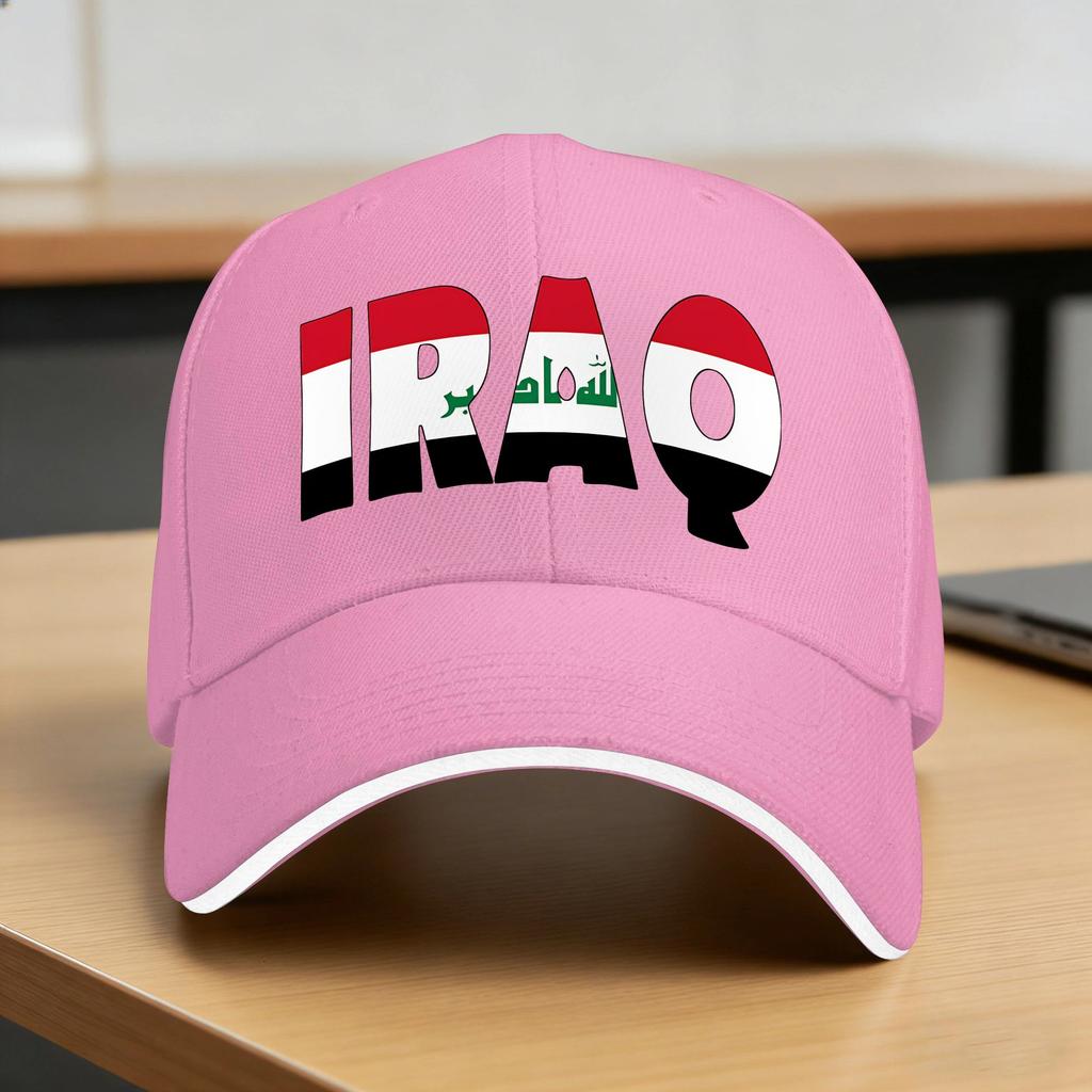 Iraq Flag Logo Casual Baseball Cap Summer Trucker Hat Sun Visor Kpop Rock Hip Hop Hats Unisex Women Fitted Retro Baseball Caps