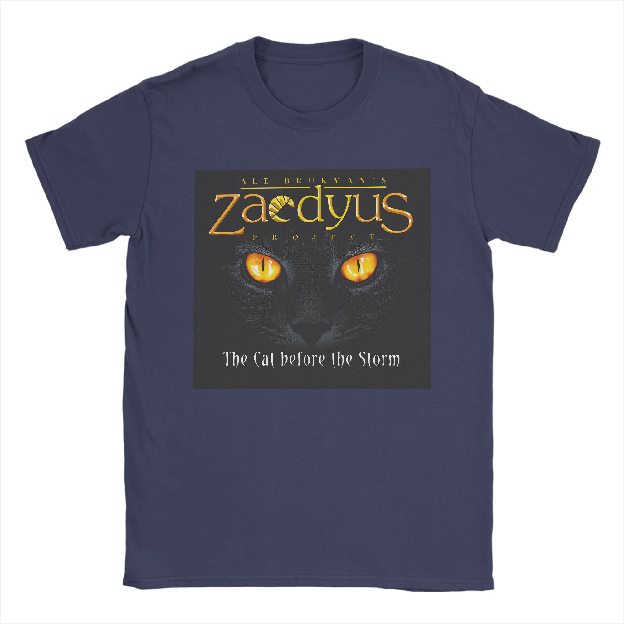 

Zaedyus The Cat Before The Storm Album Cover T Shirts Pure Cotton Clothing Vintage Short Sleeve O Neck Tees Big Size TShirt 4XL