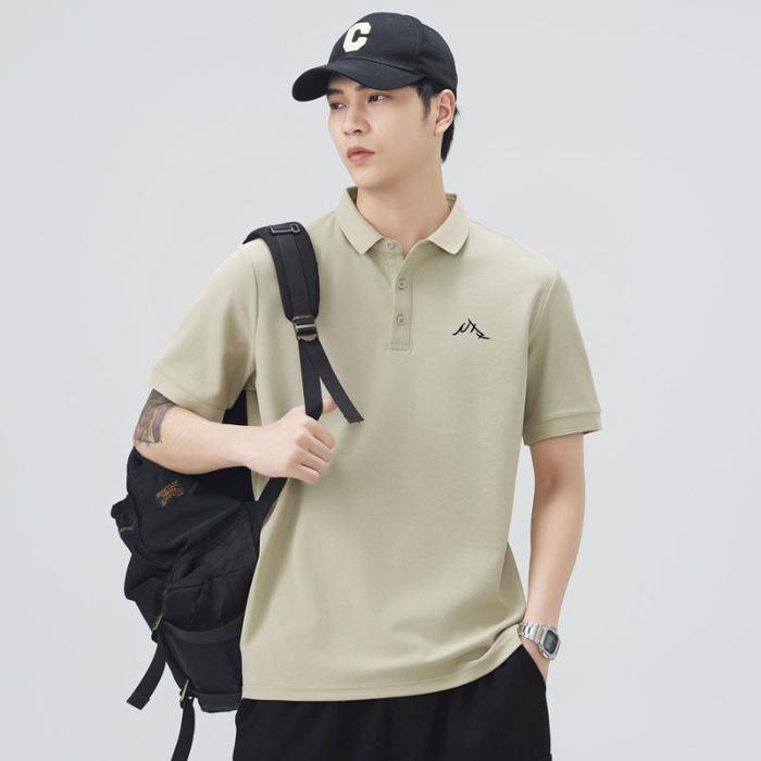 Summer Thin Three-dimensional Silicone Printed Short-sleeved POLO Shirt Men's T-shirt Top