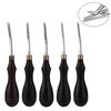 Functional Wide Mouth Skiving Tool Wooden Handle Leather Edge Beveler Polishing
