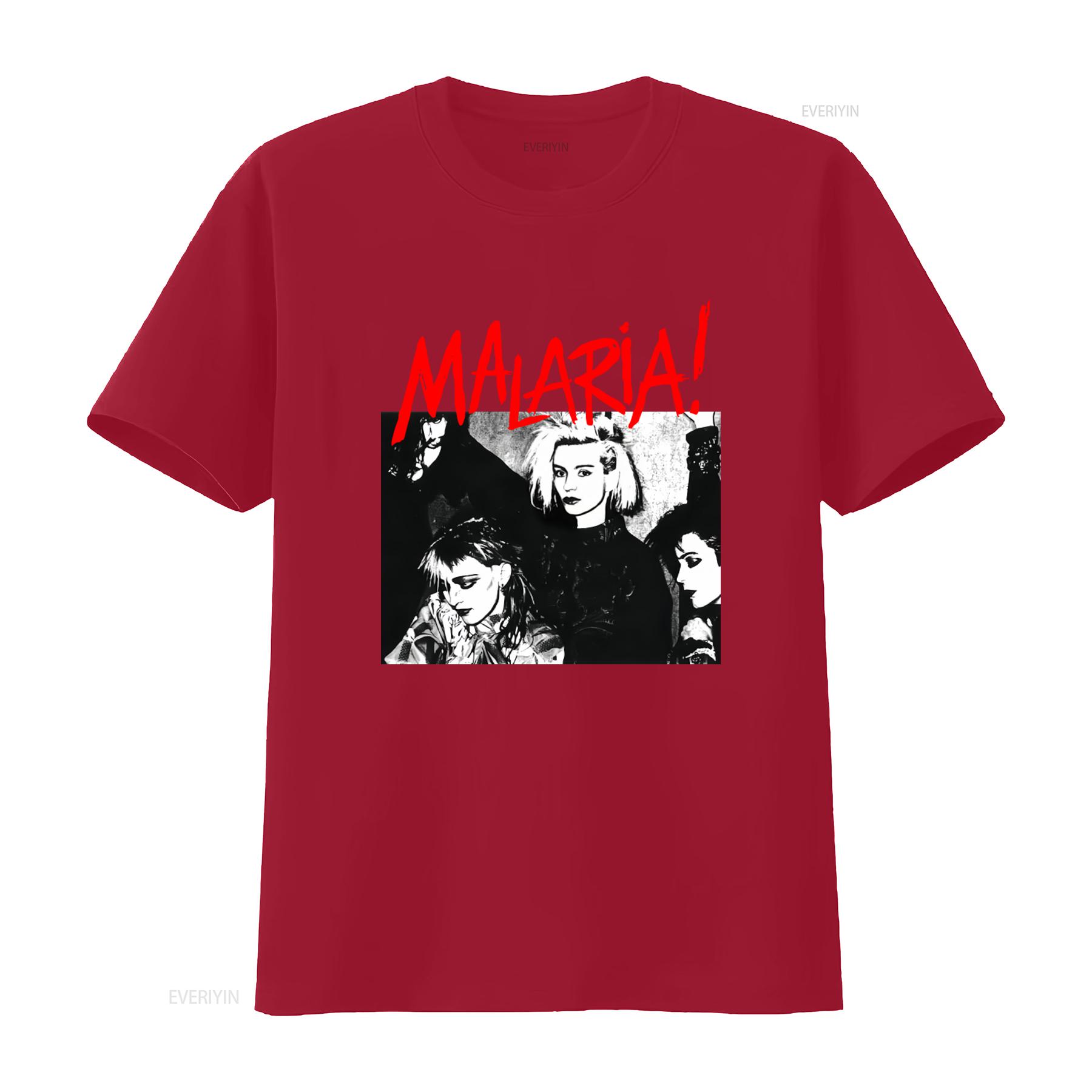 

Malaria Retro Punk Band T shirt for Men and Women Vintage Style High quality Print Unique Design vintage Washed Stretched S