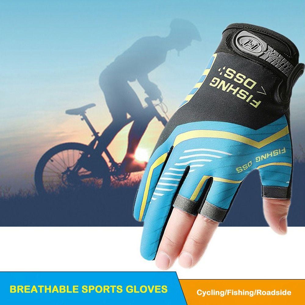 Ice Silk Fishing Gloves Breathable 3 Finger Glove New Three Finger Cut Gloves Fish Equipment