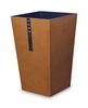TATSU-CRAFT Euro-Style Dustbin, M-Square, Light WoodTeak, 6.7L, Stylish, Square, Trash Can, Pail, Wastebasket, Garbage Can, Interior Decor, Made In