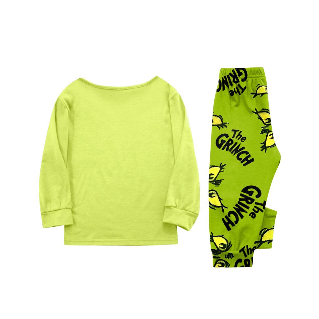 Christmas Prints Family Matching Long Sleeve Tops+Pants Set Family Matching Sets