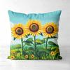 Sunflower Floral Farmhouse Throw Pillow Covers Pattern Cushion Cover Suitable For Sofa Bedroom Car Pillow Cover