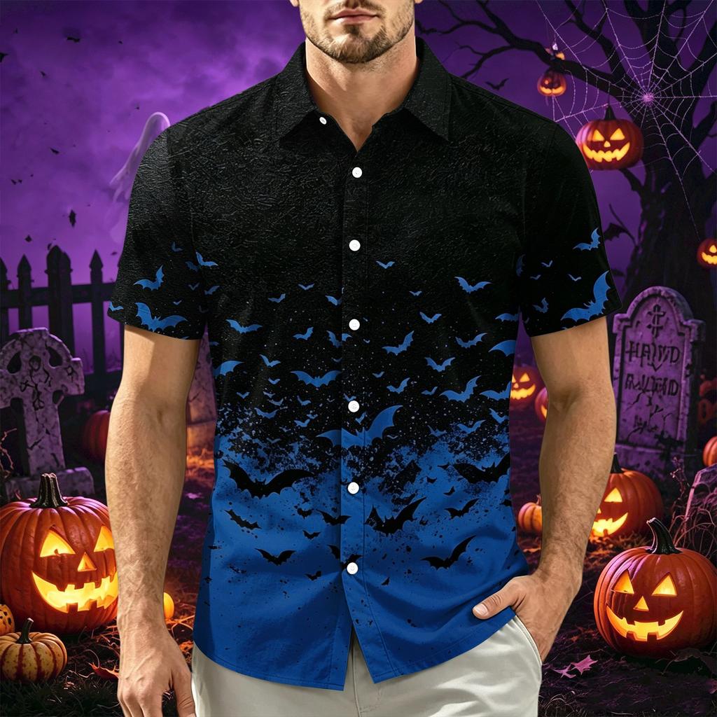 Men's Casual Short Sleeve Button-Down Shirt for Everyday Wear
