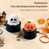Halloween Pumpkin Ghost Fidget Keychain Sound‑Emitting Decompression Charm Funny Pendant Holiday Party Favor Decor Gift Toy