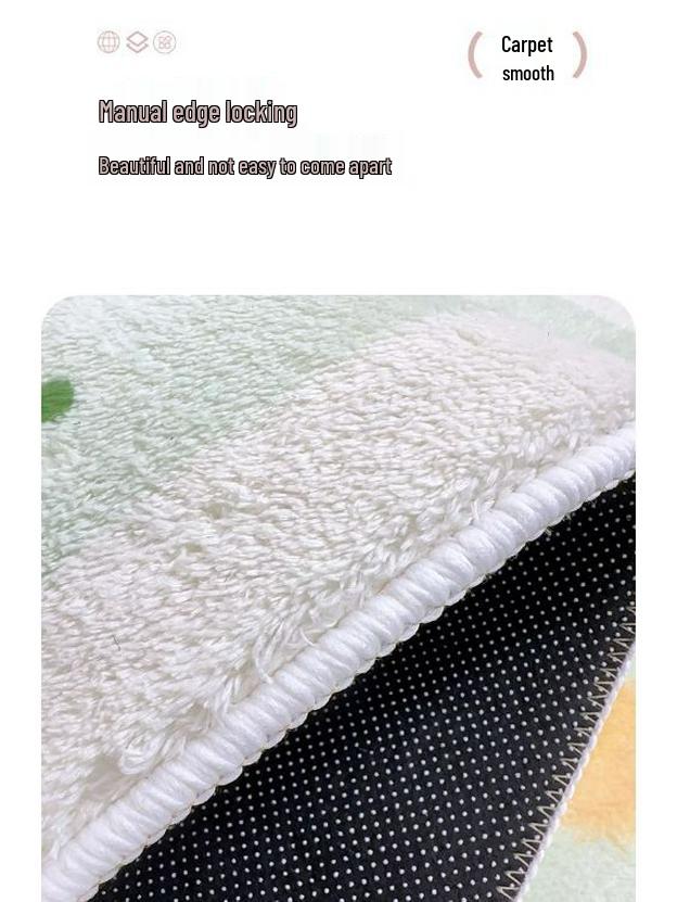 Light Luxury Plaid Faux Cashmere Carpet for Living Room, Bedroom, or Balcony.