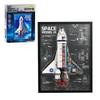 Rocket 3D Painting with LED Building Blocks Technical Galaxy Space Spaceship Brick Model Kit Boys Toy Adults Kid Gift 722PCS