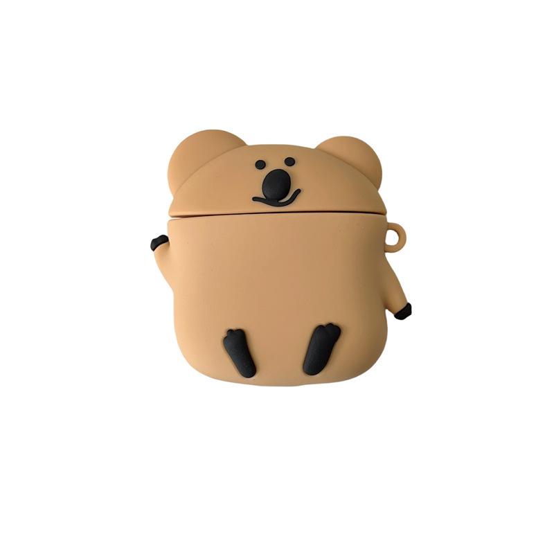 Cute persimmon bear for airpods 4th generation pro2nd generation apple bluetooth wireless headset cover 1/2/3 generation cartoon