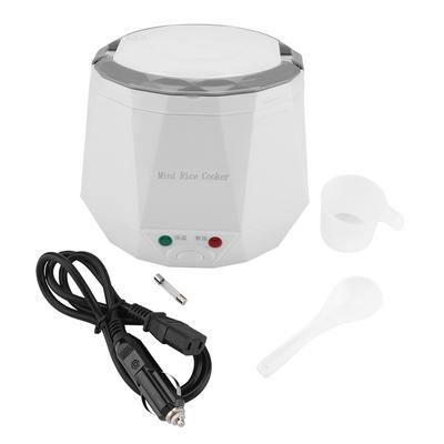 12V 100W 1,3 L Elektrischer tragbarer multifunktionaler Reiskocher Dampfgarer für Auto Weiß