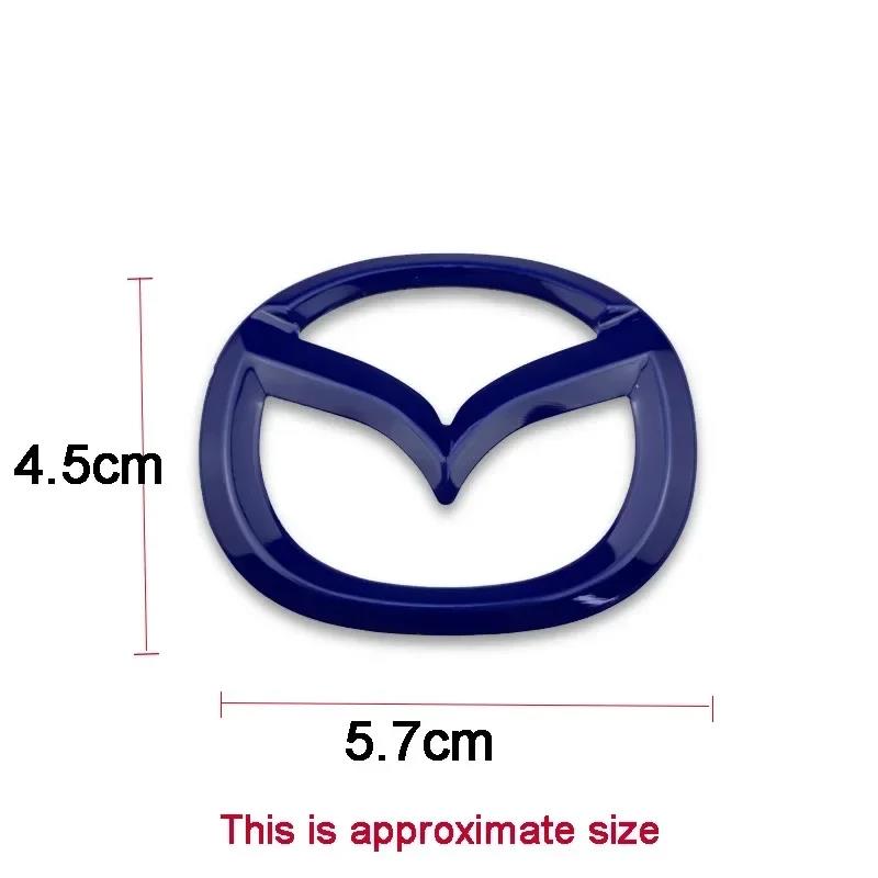 1pc For Mazda 3 6 CX5 2 CX30 CX3 CX9 MX5 RX8 Axela Demio Atenza ABS Car Steering Wheel Center Emblem Sticker Auto Interior