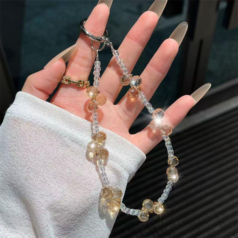 Luxury Crystal Beaded Phone & Handbag Lanyard with Anti-Lost Pendant
