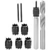 Kit 9 Pcs Countersink Bits 3/8" (8 Mm) HSS – Cutting Set for Spot Welding, Double-sided Blades