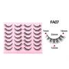 Cross-border European and American Style Flared Lashes, 14 Pairs of Thick, Curled, Naturally Three-dimensional One-piece Lashes