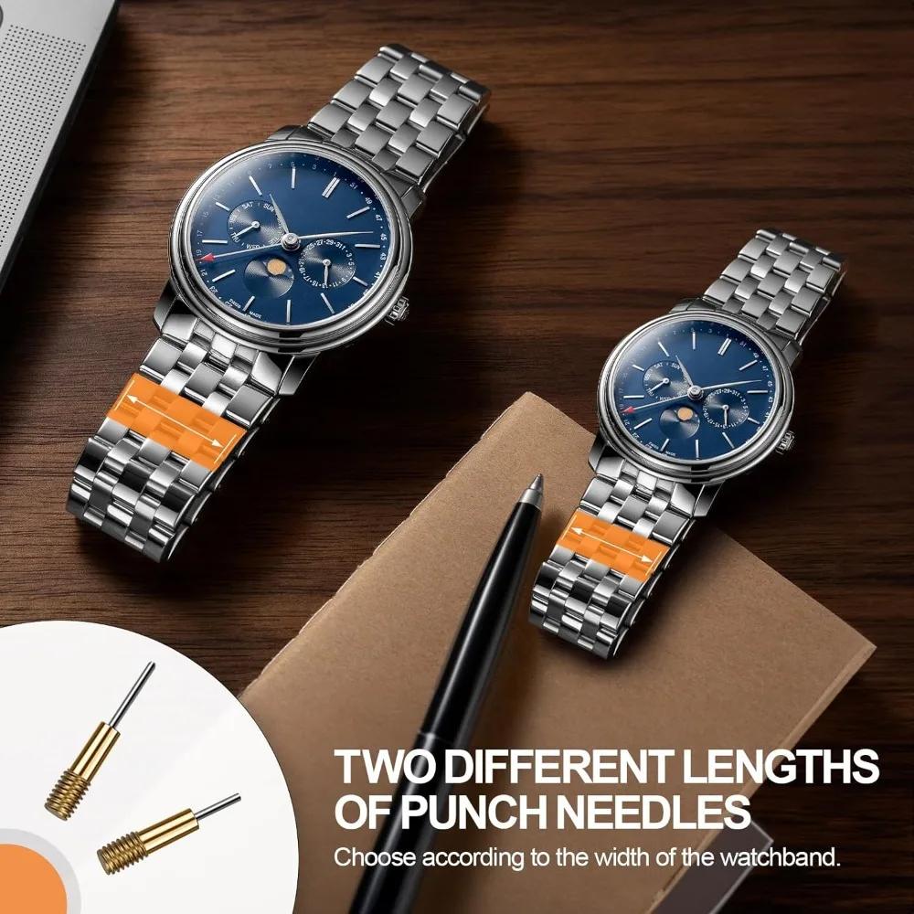 Watch Link Removal Kit Resizing Tool for Bracelet Adjustment&Replacement,Pin Remover for Sizing Strap Watch Adjuster