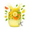 Glass Jar with Tap 4L with Metal Cap for Lemonade, Grill, Drinks, Water