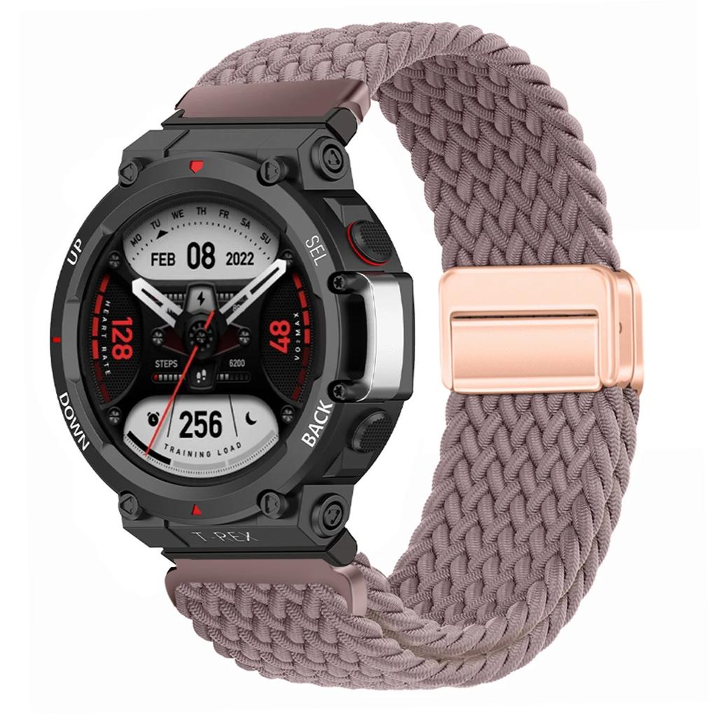 Geflochtenes Solo Loop Armband für Huami Amazfit T-Rex 3 Band Smartwatch Nylon Elastische Armbänder für Huami Amazfit T-Rex 3 Correa Band