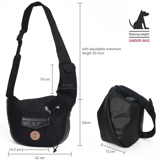 Pet Travel Bag Small Dog Cat Sling Carriers Hands Free Pet Puppy Reversible Pet Bag for Puppy Small Dogs and Cats