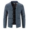 Cardigan Sweaters For Men Casual Shawl Long Sleeve Plush Thickening V-neck Knited Sweaters