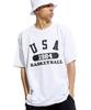 CREAM SODA LAB Usa Basketball Short Sleeve T-Shirt Light Grey Black