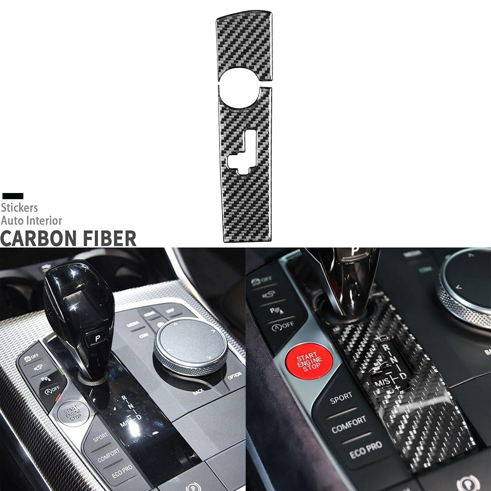 Real Carbon Fiber Gear Shift Panel Cover Trim For BMW 3 4 Series M4 G20 G28 G82
