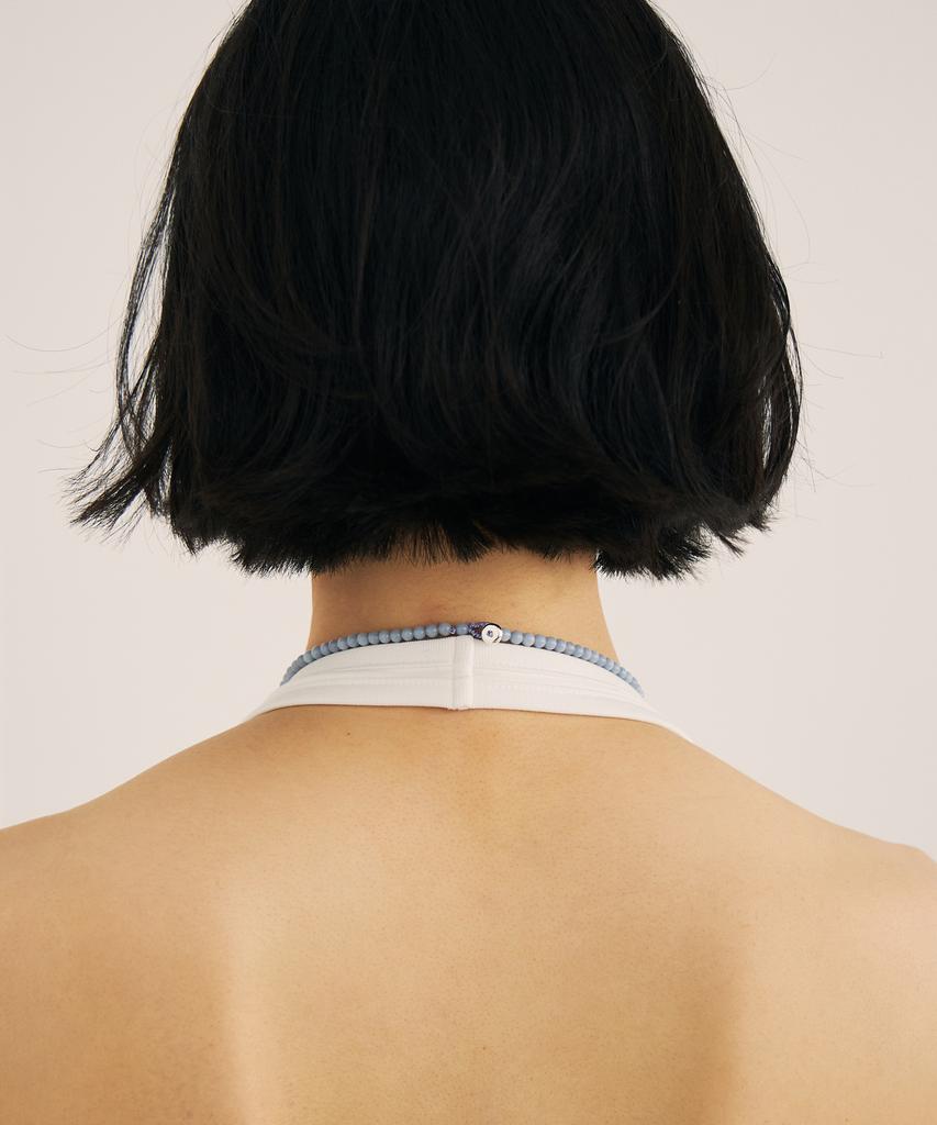 Kodo Bead Collar Necklace(Paleblue)