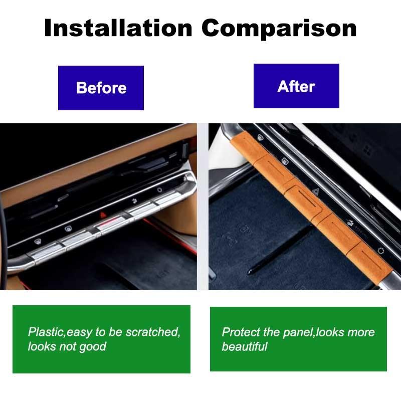 For Zeekr 9X 2025 2026 Suede Buttons Decorative Stickers Under Screen Interior Styling Modified Accessories