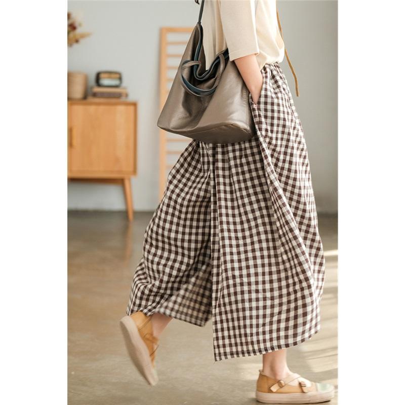 Pants for Women Summer Plus Size Loose Pants Versatile Casual High-waisted Wide-leg Linen Pants