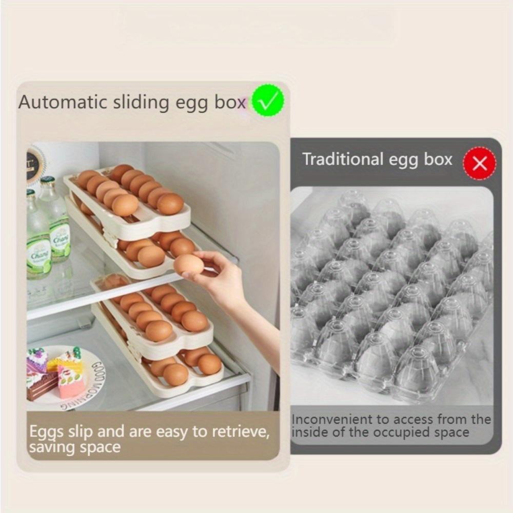 Folding and Rolling Egg Rack, Refrigerator Side Door Storage Egg Rack, Kitchen Organizing and Storage Artifact Egg Rack
