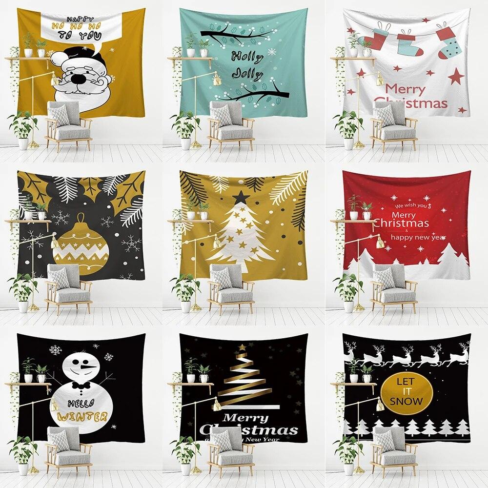 

Гобелен теплый фон из рождественской серии, подвесная ткань, украшение для дома, комнаты, прикроватное украшение, настенный гобелен