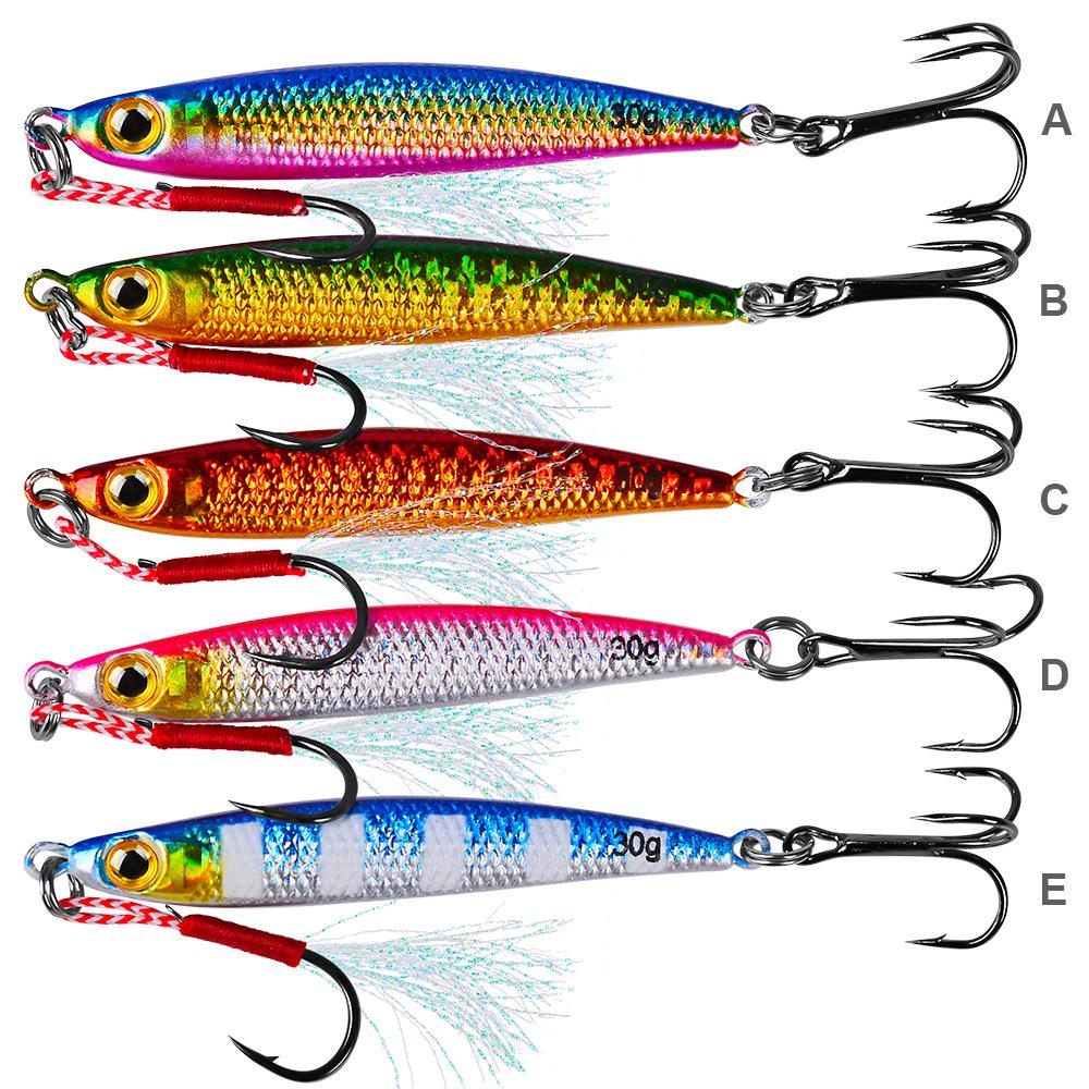 Talíř s návnadou Malá olovnatá ryba 7g 10g 15g 20g 30g Sladkovodní mořský rybolov Crossmouth Okoun Road Subsequin