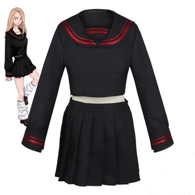 Anime Cosplay Kostým Tokyo Revengers Shiba Yuzuha Námořnická Školní Uniforma Dívčí Sukňový Oblek Cosplay Kostým Dámské Šaty Černé