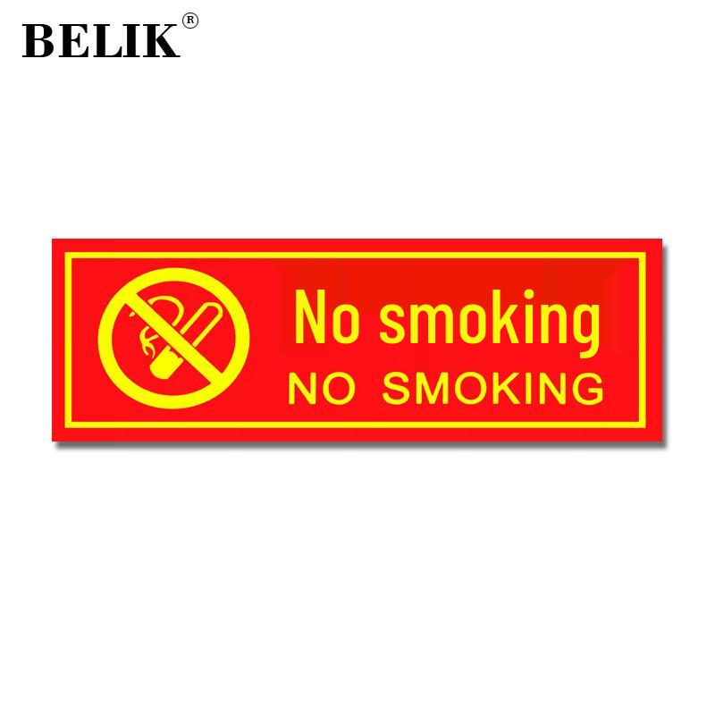 BELIK Luminous No Smoking Warning Sign 35*14CM