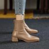 Damenschuhe 2026 Neue High Heels Quadratische Spitze Grober Absatz Kurze Stiefel Damen Herbst und Winter Kurze Stiefel Western Style Stiefel