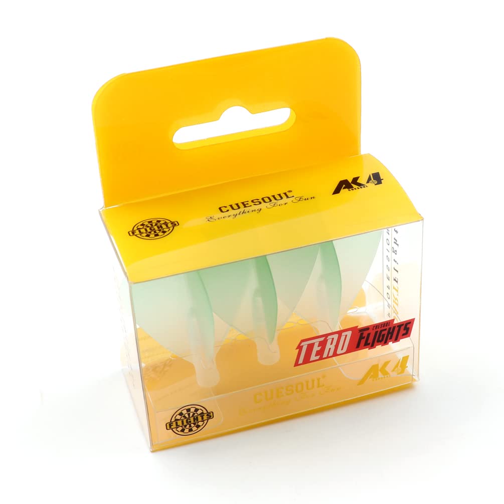 CUESOUL TERO System AK4 Kite Gradient Dart Flights, Big Wing Shape, Light Green (CS-AK4+3FZJB)